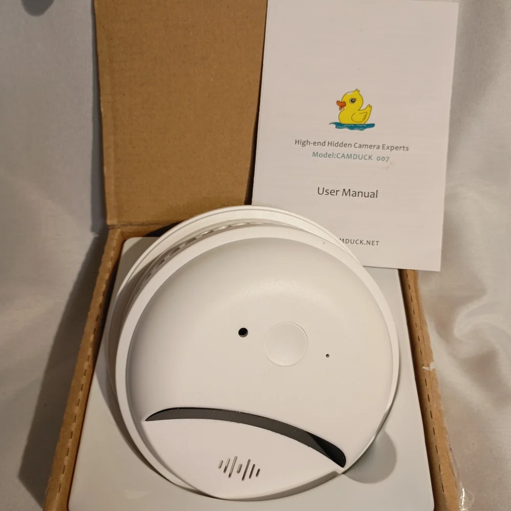 Camduck White Security Camera Memory Card Nanny Cam